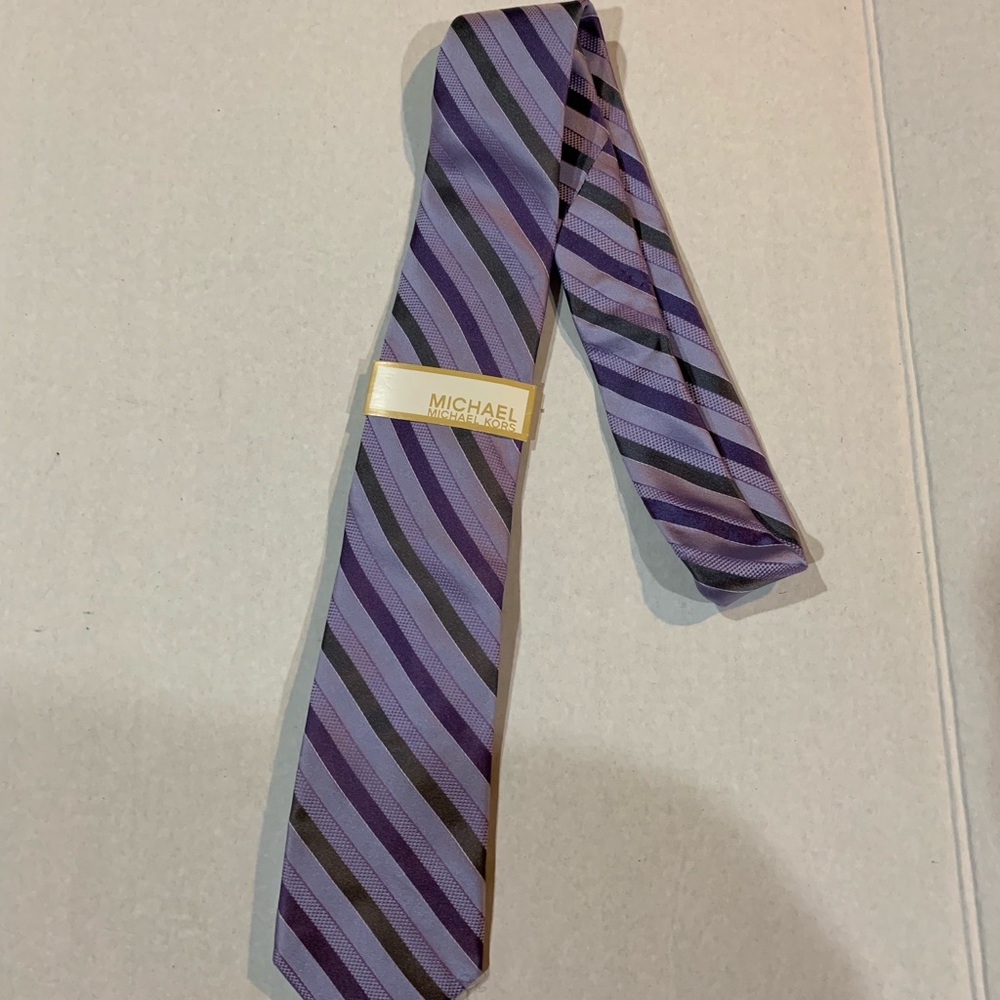 Purple striped Michael Kors Tie